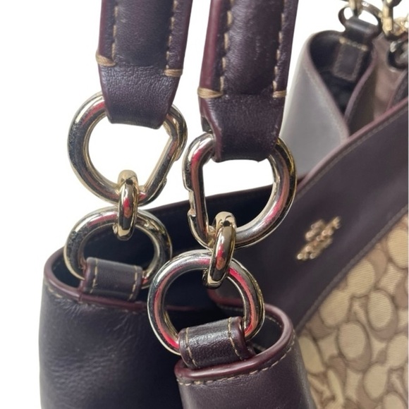 Coach Signature Jacquard Lexy Shoulder/ Handbag Purse - Picture 7 of 11